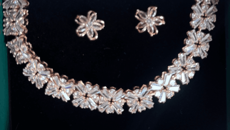 Conjunto Pulsera Circonia baño oro